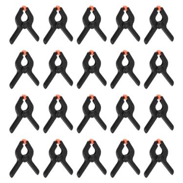 Imagem de 20 grampos de mola de plástico clipe pesado 6,3 cm braçadeira de musselina pequena profissional para pano de fundo, trabalho em madeira, foto, artesanato