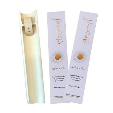 Imagem de Kit Calma E Paz Incensário + 2 Cx Incensos De Camomila Aromá