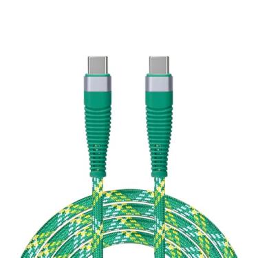 Imagem de Cabo USB C para USB C (0,9 m, 1 unidade), 60 W Tipo C Carregador Rápido para iPhone 16/15 Pro Max/Plus/Pro, para MacBook USBC iPad, Samsung Galaxy S25 S24 S23 (Verde)