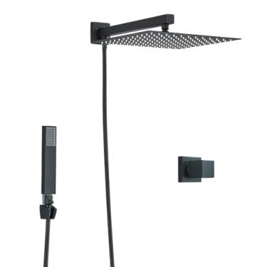 Imagem de Kit Ducha Chuveiro De Banheiro Inox Com Ducha(Preto)