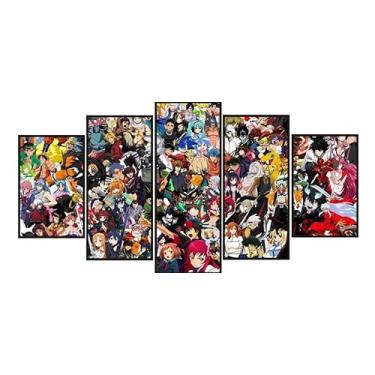 Imagem de Kit quadro decorativo 5 peças 95x60cm Crossover One Piece
