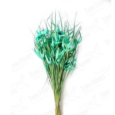 Imagem de Capim Estrela Flor Desidratada Buque Flores Secas - Pense Flores, Azul