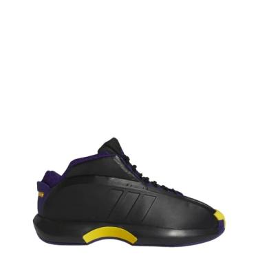 Imagem de adidas Crazy 1 Tênis de basquete masculino, branco, Core Black/Colegiate Purple/Bold Go, 39