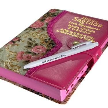 Imagem de Bíblia Sagrada com Letra Hipergigante Feminina Palavras de Jesus em Ve