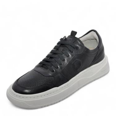 Imagem de Sapatênis Masculino Democrata Block REF: 240501 COURO, 37, Preto