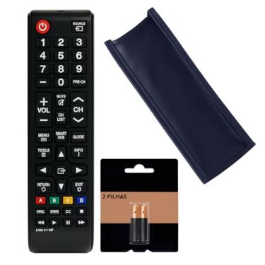 Imagem de Controle Remoto Compatível Para TV Samsung Smart Hub LCD LED 2K 4K UHD Com Capa Protetora E Pilhas Inclusas Não Precisa Configurar Pronto Para Uso Universal