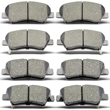 Imagem de DYZJKWJW D1543 D1544 Conjunto de pastilhas de freio a disco de cerâmica dianteiras traseiras adequadas para Hyundai Elantra 2011-2016, para Hyundai Veloster 2012-2016, para KIA Forte/Forte5/Forte Koup