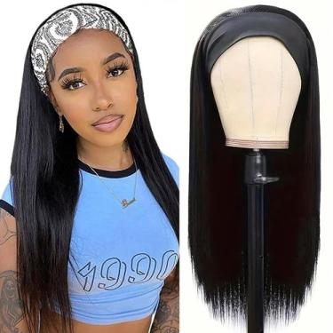 Imagem de Peruca Olimaruly Brazilian Straight 46 cm Faixa de cabeça 180% de dens