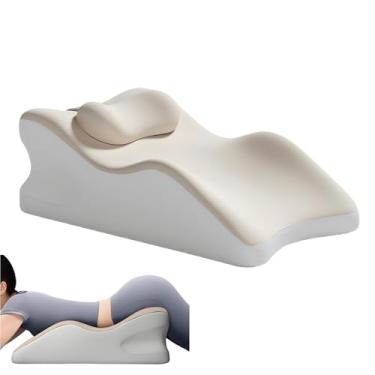 Imagem de Travesseiro com suporte de pescoço – Almofadas ergonômicas, almofadas ergonômicas, encosto de cunha para dormir no estômago, acessórios de cama para relaxamento, massagem, leitura, telefone, brincar