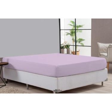 Imagem de Lençol De Cama Casal Padrão Lilás Percal 180 Fios - Beatriz Enxovais, 