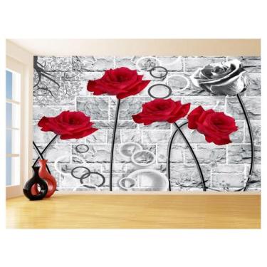 Imagem de Papel De Parede 3D Floral Textura Sala Flores 3,5M Xfl285 - Você Decor