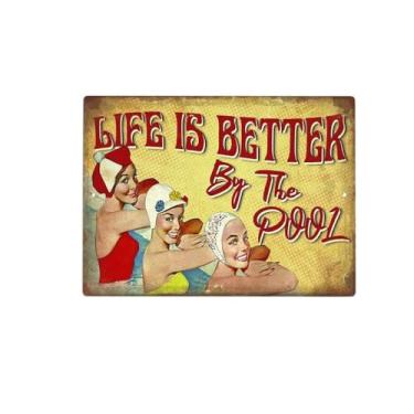 Imagem de Naroote Sinalização de Piscina de Alumínio Importante para Lembrete de Segurança de Piscina, para Acessórios de (#4)