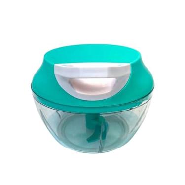 Imagem de Mini Processador Manual 300ml – Triturador com 3 Lâminas Inox, Corta Legumes, Alho, Temperos e Verduras, Manivela Giratória