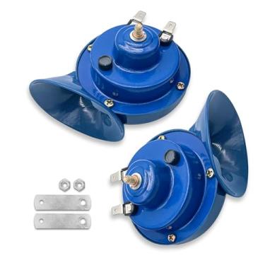 Imagem de awlbed 2 peças de substituição de buzina de ar de caracol de carro, 300 DB, super alto à prova d'água, 12 V, acessórios de buzina de apito automotivo universal redondo para carro, caminhão, bicicleta,