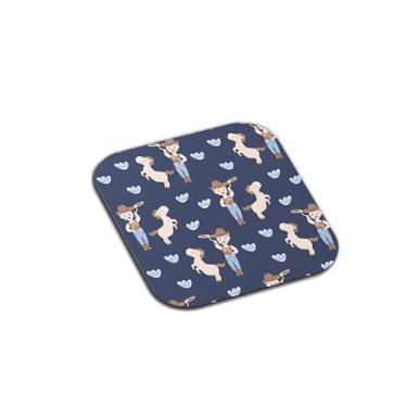 Imagem de Porta Copos Personalizado Cowboy e Cavalo Brincalhão para Crianças - Tamanho 9x9 cm