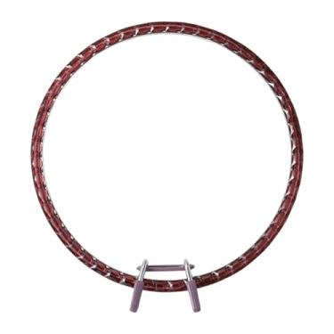 Imagem de MotiveTech Bastidor circular para bordado, aro para ponto cruz, ideal para costura e artesanato, CafÉ
