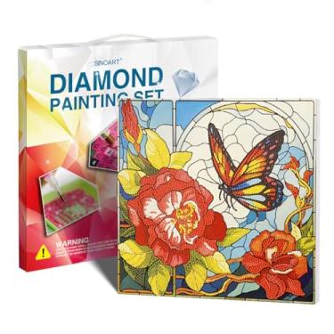 Imagem de TELA DIAMANTE BORBOLETA NO JARDIM H026 DEEX16304