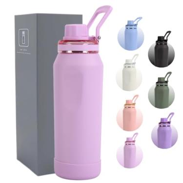 Imagem de Garrafa Térmica 500ml - Parede Dupla Isolada a Vácuo de Aço Inox, Acompanha Base Emborrachada, Bebidas Geladas por 24 Horas e Quentes por 12 Horas (Rosa)