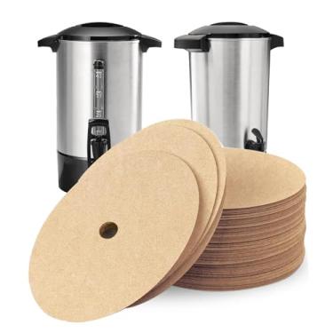 Imagem de Filtros de café para cafeteira – 20 peças de filtro descartável de papel de café para Hamilton Beach, 45 xícaras, filtros de papel naturais redondos para catering, casa, festa, escritório