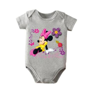 Imagem de Macacão De Bebê Mickey Mouse 100% Algodão Para Recém-Nascidos De 0 a 1