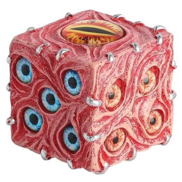 Imagem de BeeRise Dice D6 Dice 1PCS Doom's Gaze Gothic Bloodshot Eye Demon Dices & Ornament - Dark Art and Curio Decoration,Age 15+