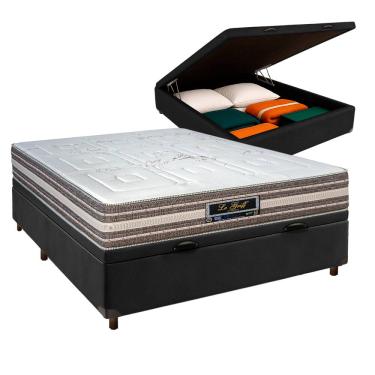 Imagem de Cama + Bau Blindado e Colchão Molas Ensacadas Casal - Legriff Sankonfort