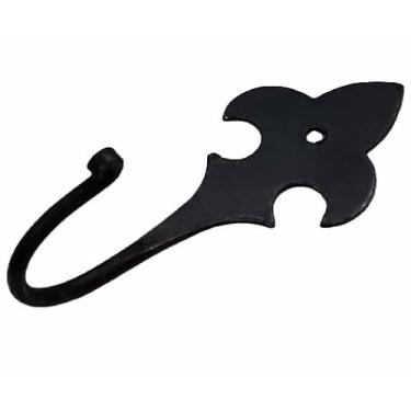 Imagem de Lord of Battles Gancho de parede forjado à mão de ferro - Gancho de armazenamento rústico para casaco, porta-chaves - decoração vintage, medieval/gótica - suporte de parede de 12 cm