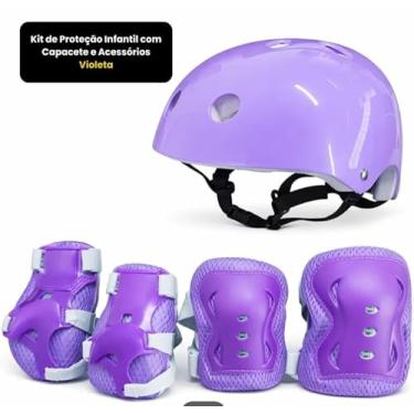 Imagem de Kit de Proteção Infantil com Capacete e Acessórios - Violeta