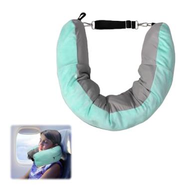 Imagem de Travesseiro de viagem acolchoado com roupas, 18,5 x 80 cm, almofada de viagem macia de pelúcia, material de seda gelada, transformável, bolsa de armazenamento para 3 dias, sem enchimento (laranja