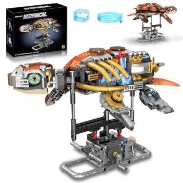 Imagem de Suplanet Mechanical Turtle Building Set with Lights, Rotatable Link Components & Display Stand, STEM Building Set for Boys and Girls 8-14, Home Office Decor for Adults, Mechanical Enthusiasts（659PCS）