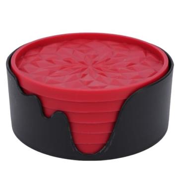 Imagem de Phefop Porta-copos de Silicone Com 6 Unidades, Fundo Antiderrapante, Circulação de Ar, à Prova de Calor, Adequado para Bebidas Quentes e Frias, Taças de Vinho, Canecas de café, Canecas