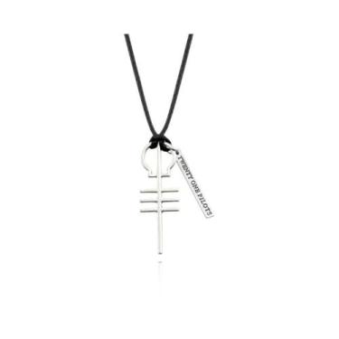 Imagem de Colar Masculino De Liga De Prata Twenty One Pilots Presente Comemorati