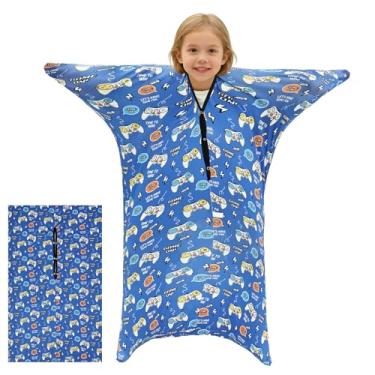 Imagem de Meia corporal sensorial para adultos, saco sensorial de envoltório de corpo inteiro para aliviar o estresse para crianças com ansiedade por autismo, 128 cm × 68 cm (jogo)
