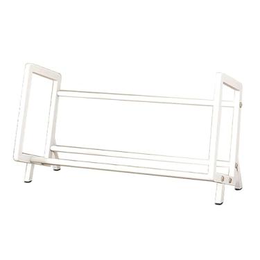 Imagem de Organizador de estante inclinável para mesa, prateleira de aço para escritório, estante de mesa para livros, CDs, revistas