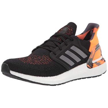 Imagem de adidas Ultraboost 20 Tênis de corrida masculino, Preto/cinza/laranja sinal, 40