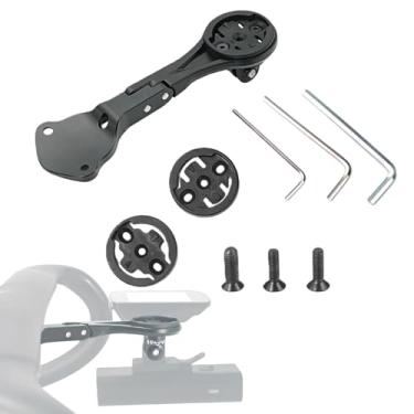 Imagem de SUKOUSRAM Suporte de bicicleta de computador para guidão de bicicleta Big Rock compatível com Gar min/Bry ton/Wa hoo GPS, câmera esportiva e luz de bicicleta ajustável ângulo de 20 graus (longo)