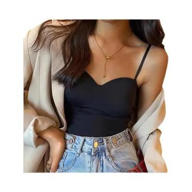 Imagem de Camisola Branca Sem Mangas Para Mulheres, Top De Verão Em Seda Gelada,