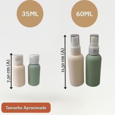 Imagem de Kit Viagem 10 Pçs Pote Frasco Cosmético Recarregável Organizador Portá