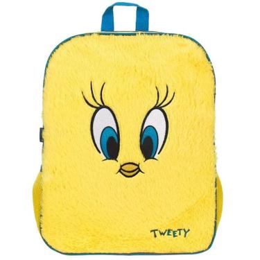 Imagem de Mochila Escolar de Costas Pelucia Looney Tunes Piu Piu