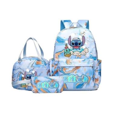 Imagem de Conjunto De Mochila Anime Lilo & Stitch Para Crianças Com Bolsa De Alm