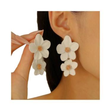 Imagem de Tornozeleira Feminina Boêmia Com Pingente De Flor Branca E Amarela Par