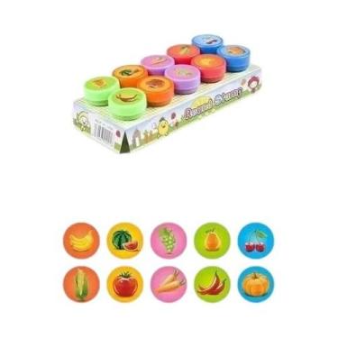 Imagem de Carimbo De Rosto Sorridente De Desenho Animado Para Crianças, 10 Peças