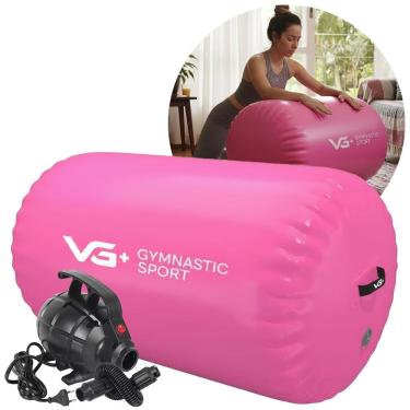 Imagem de Rolo Inflável para Ginástica 120cm Roller Yoga com Bomba Elétrica 220v VG Plus