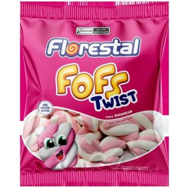 Imagem de Marshmallow Florestal Fofs Twist Rosa Branco 220G Kit Com 6