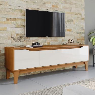 Imagem de Rack para TV Até 70 Polegadas Veneto 3 Portas Cinamomo/Off White - Henn