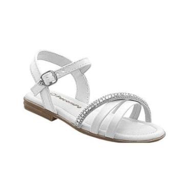 Imagem de Sandália Infantil Menina Slim Branco Pé com Pé 800097-001-Feminino