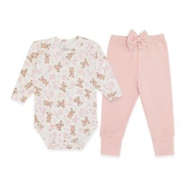 Imagem de Conjunto Bebê Menina Body/Mijão Ursinho Balão Rosa Mini & Co-Feminino