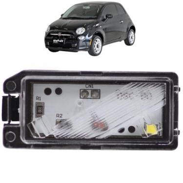Imagem de Lanterna De Placa Luz Led Fiat 500 2012 em diante Conector Quadrado - 