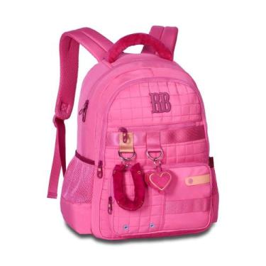 Imagem de Mochila Costas Escolar Feminina Rebecca Bonbon Pelúcia -, Rosa