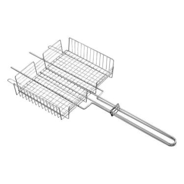 Imagem de Grelha Multiuso Churrasco em Aço Inox 70,2 X 31,5 cm Inox Tramontina